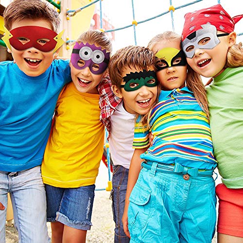 33 Pack Superhero Masks for Kids Birthday Party Favors