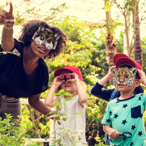 16 Jungle Animal Kids Party Face Masks Set