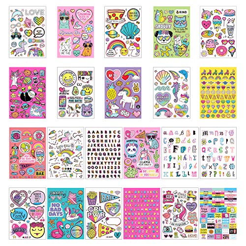 1500+ Kawaii Y2K Stickers: Positivity Quotes, Sweet Treats