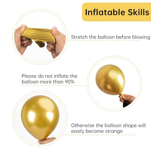 129pcs Metallic Gold Balloons Kit for Events