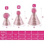 Colorful Pom Pom Cone Party Hats Set