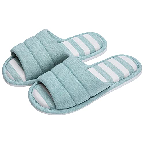 shevalues Women's Teal Memory Foam Indoor House Slippers