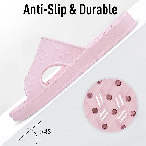 shevalues Women's Lightweight Pool Slide Sandals, Pink