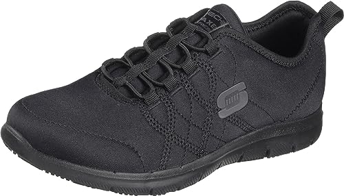 Skechers Women's Ghenter Slip-Resistant Work Shoe, Black, 9.5