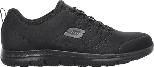 Skechers Women's Ghenter Slip-Resistant Work Shoe, Black, 9.5