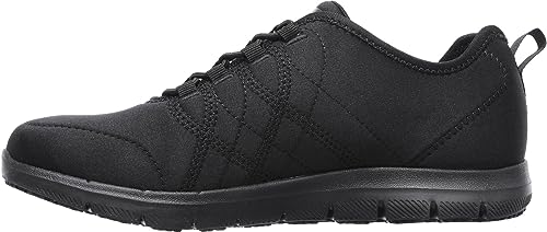 Skechers Women's Ghenter Slip-Resistant Work Shoe, Black, 9.5