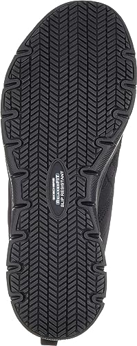 Skechers Women's Ghenter Slip-Resistant Work Shoe, Black, 9.5