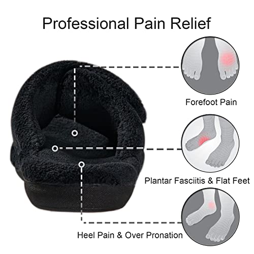 GRITHEIM Women's Orthotic Arch Support Fuzzy Slippers
