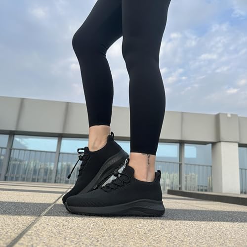 AEHAO Women's Non-Slip Waterproof Kitchen Sneakers - Black