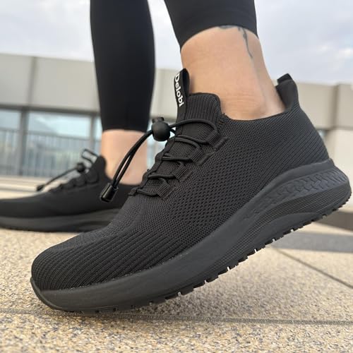 AEHAO Women's Non-Slip Waterproof Kitchen Sneakers - Black