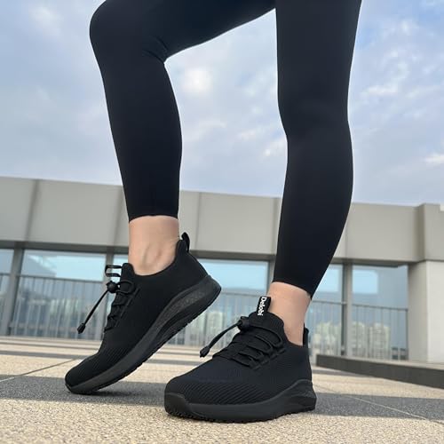 AEHAO Women's Non-Slip Waterproof Kitchen Sneakers - Black