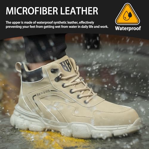 Nasogetch Lightweight Waterproof Work Boots - Khaki