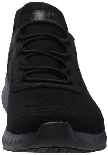 Black Skechers Women's Slip-On Food Service Shoes, Size 7.5