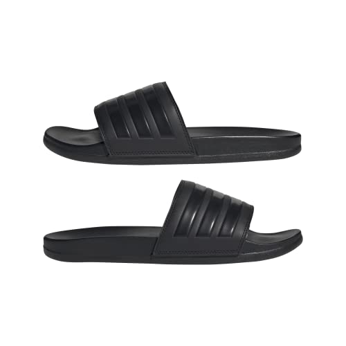 adidas Adilette Comfort Slides in Core Black - Size 10