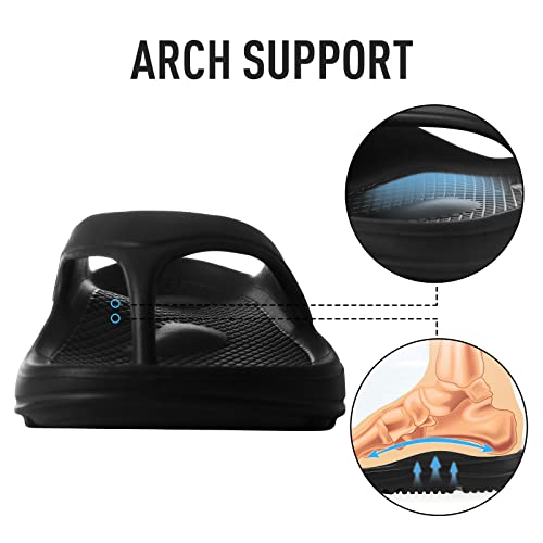 shevalues Orthopedic Sandals with Arch Support in Black