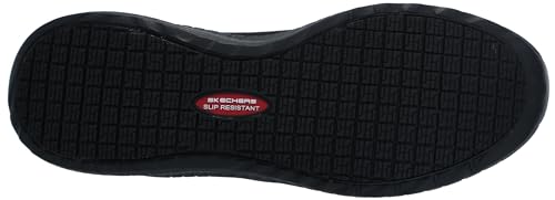 Black Skechers Women's Slip-On Food Service Shoes, Size 7.5