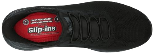 Black Skechers Women's Slip-On Food Service Shoes, Size 7.5