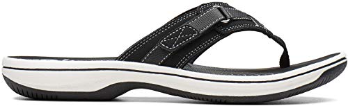 Clarks Black Women's Breeze Sea Flip-Flop in Size 8