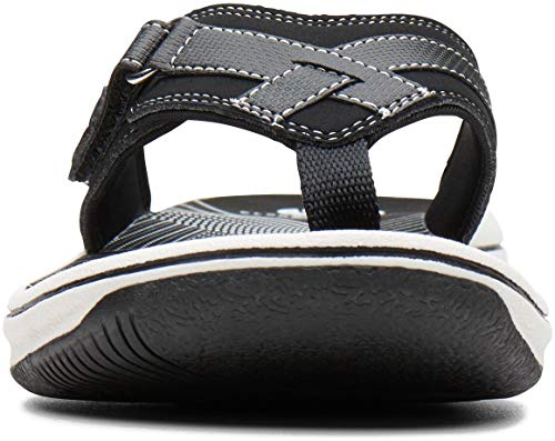 Clarks Black Women's Breeze Sea Flip-Flop in Size 8