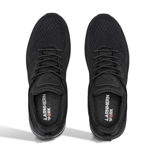 Black Slip Resistant Women's Work Sneakers - Size 9