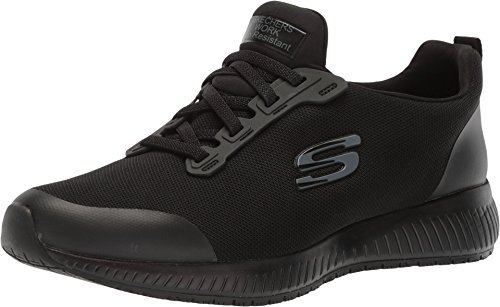 Skechers Women's Black Squad SR Shoes, Size 8.5