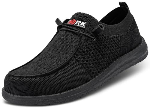 Lightweight Steel Toe Loafers for Women - Black