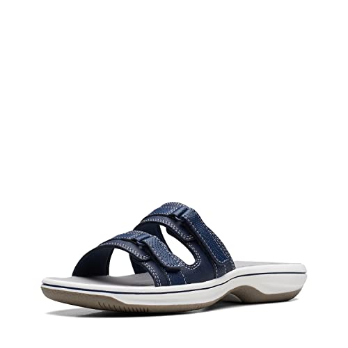 Clarks Navy Slide Sandal for Women, Size 9