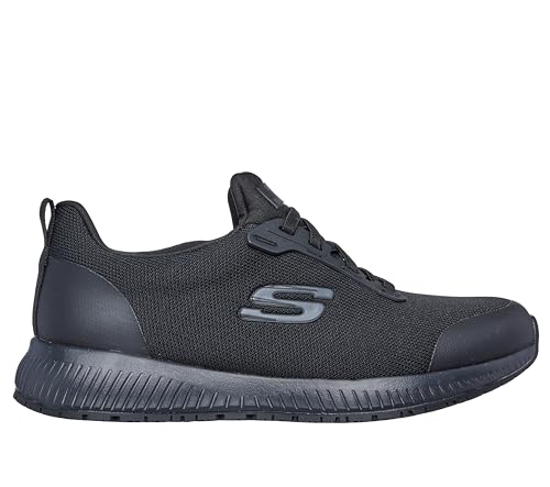 Skechers Women's Black Squad SR Shoes, Size 8.5