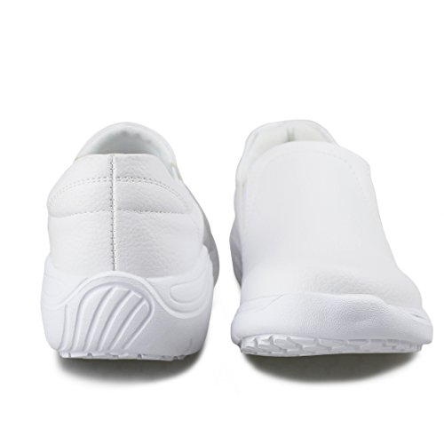 Hawkwell Women's White Slip-On Nursing Shoes, Size 8