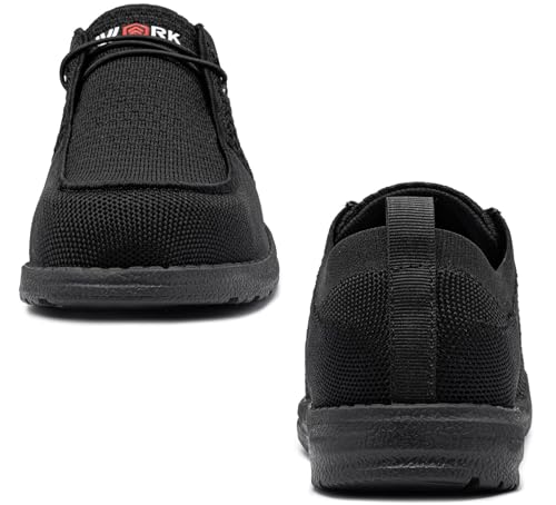 Lightweight Steel Toe Loafers for Women - Black