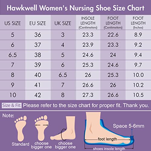 Hawkwell Women's White Slip-On Nursing Shoes, Size 8