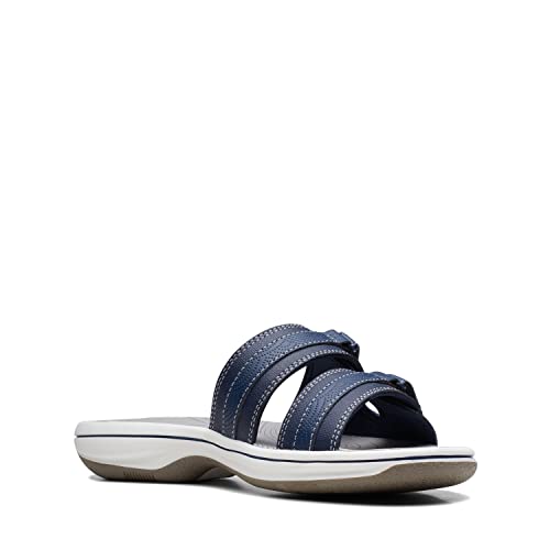 Clarks Navy Slide Sandal for Women, Size 9