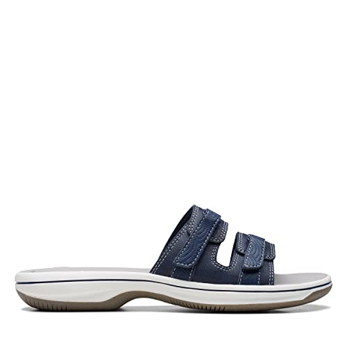 Clarks Navy Slide Sandal for Women, Size 9