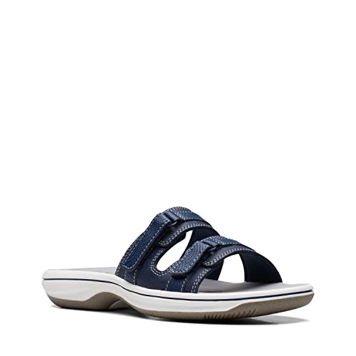 Clarks Navy Slide Sandal for Women, Size 9