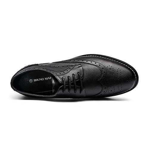 Bruno Marc Women's Black Wingtip Brogue Oxford Shoes