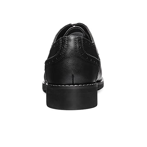 Bruno Marc Women's Black Wingtip Brogue Oxford Shoes