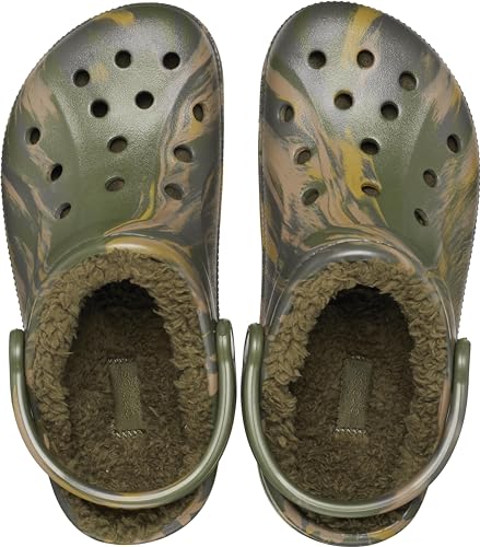 Army Green/Multi Crocs Ralen Lined Clogs for Women
