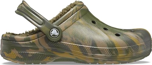 Army Green/Multi Crocs Ralen Lined Clogs for Women