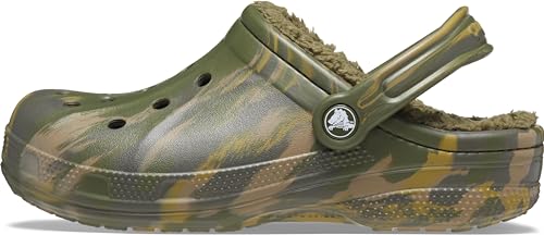 Army Green/Multi Crocs Ralen Lined Clogs for Women