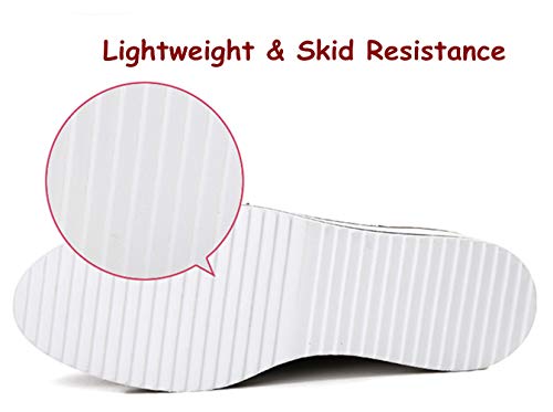 DADAWEN Women's Black Platform Wingtip Oxfords - Size 9.5