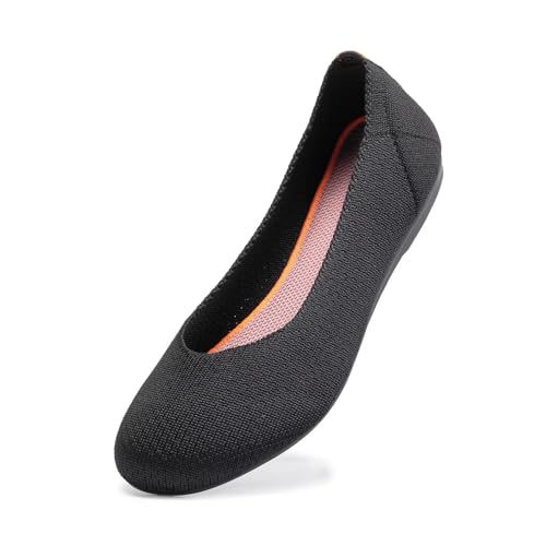 Frank Mully Women's Black Knit Ballet Flats