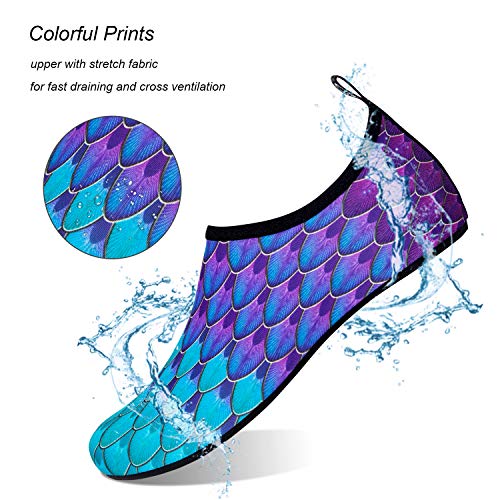 Quick-Dry Aqua Shoes for Women & Men - Fishscale-BlueGreen