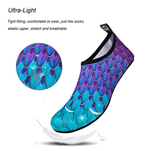 Quick-Dry Aqua Shoes for Women & Men - Fishscale-BlueGreen