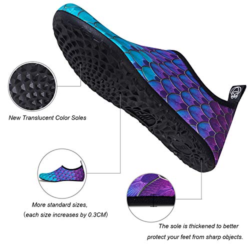 Quick-Dry Aqua Shoes for Women & Men - Fishscale-BlueGreen