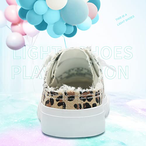 Leopard Print Canvas Mules: Women's Slip-On Fashion Sneakers