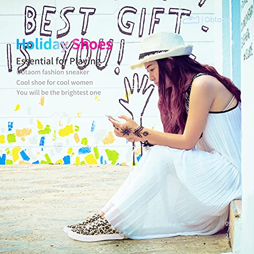 Leopard Print Canvas Mules: Women's Slip-On Fashion Sneakers