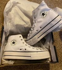White/black Chuck Taylor high top sneakers for women