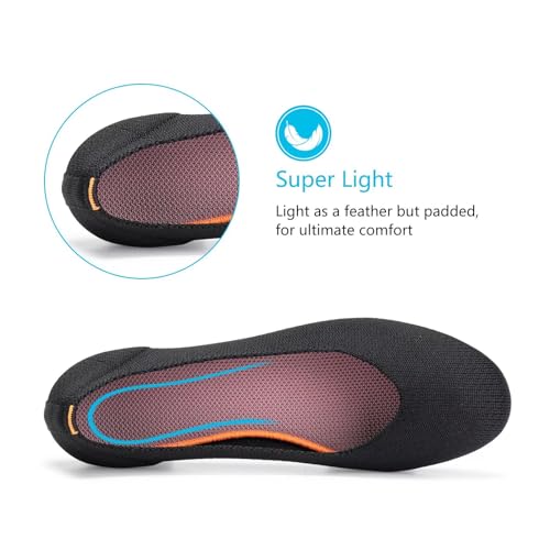 Frank Mully Women's Black Knit Ballet Flats