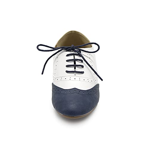 Ollio Classic Lace Up Low Heel Oxford Shoes