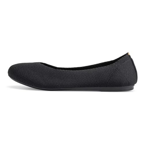 Frank Mully Women's Black Knit Ballet Flats